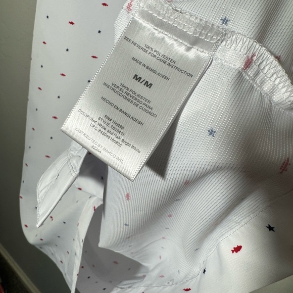 Habbit Outdoors Gear Vented Moisture Wicking Shirt Size M, Red/whte/blue - Picture 3 of 4